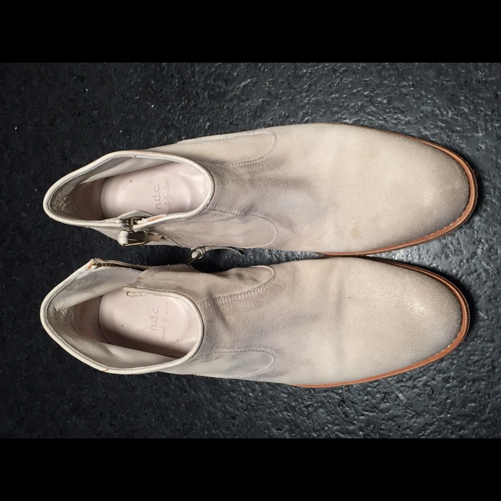 Suede ankle booties by n.d.c..